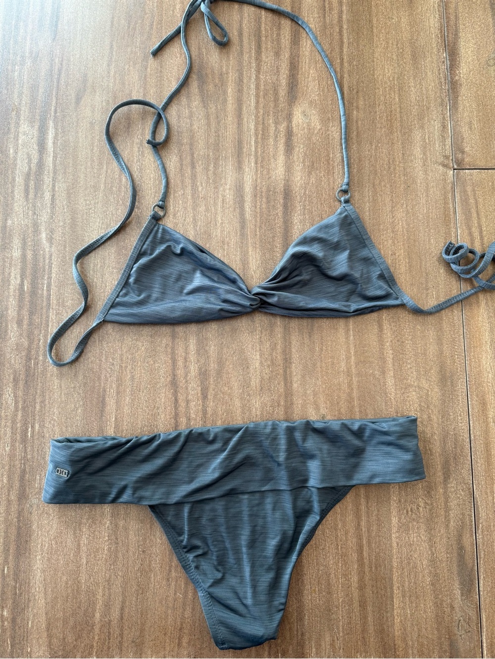 Hurley Triangle Bikini Set-dark grey